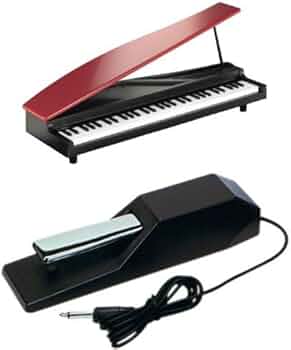 Amazon | KORG MICROPIANO マイクロピアノ ミニ鍵盤61鍵 レッド ペダル