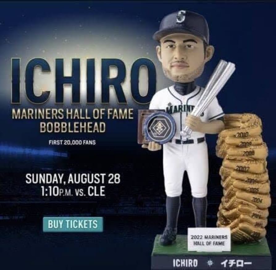 Amazon.co.jp: イチロー 2022 球場配布バブルヘッド8/28 マリナーズ