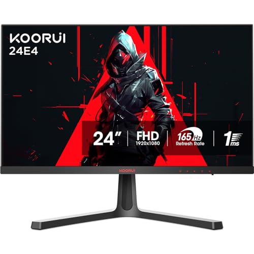 KOORUI 24 Inch Computer Monitor -FHD 1080P Gaming Monitor 165Hz VA