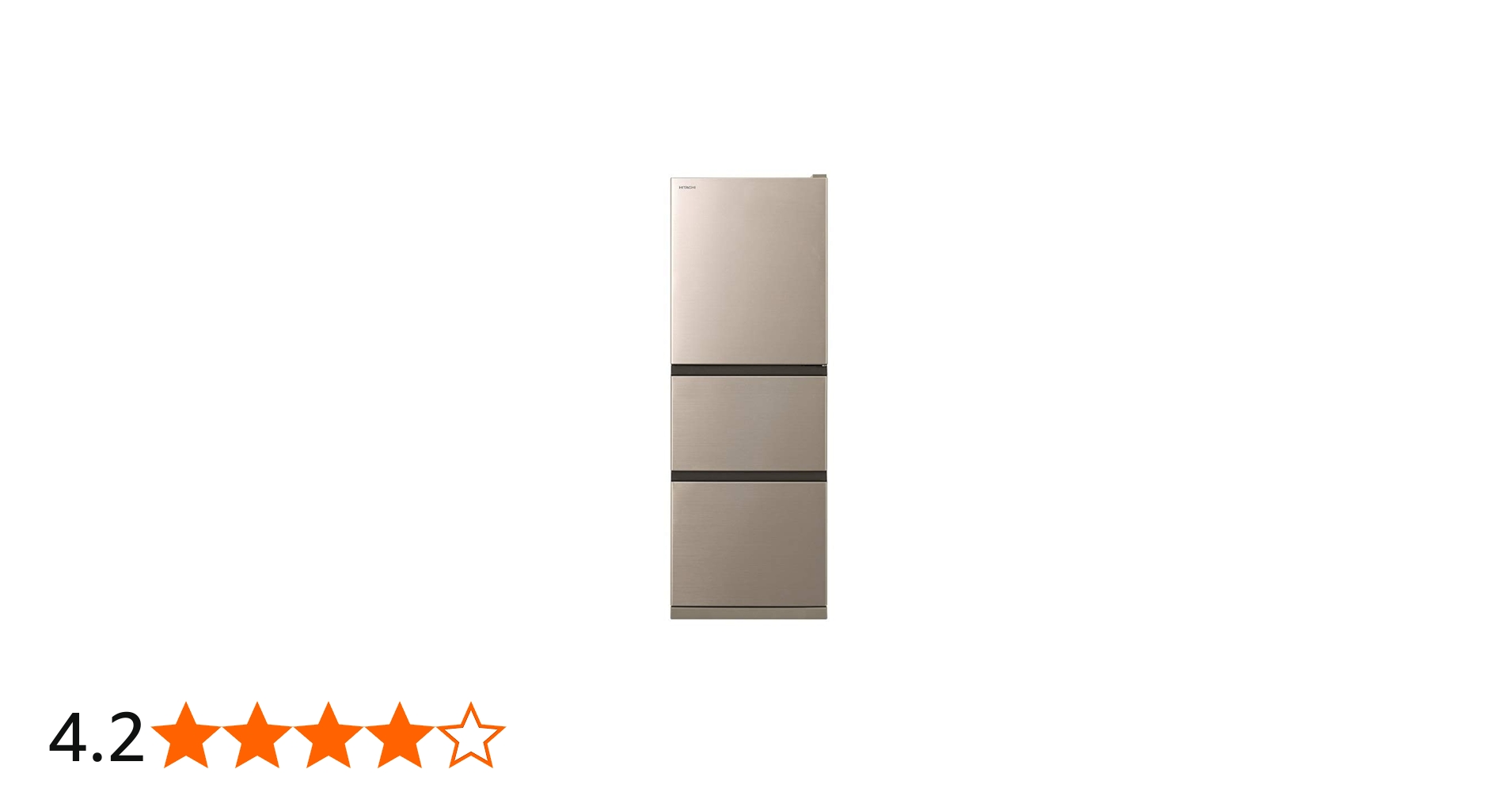 Amazon.co.jp: 日立 冷蔵庫 幅54cm 265L シャンパン R-27NV N 3ドア 右