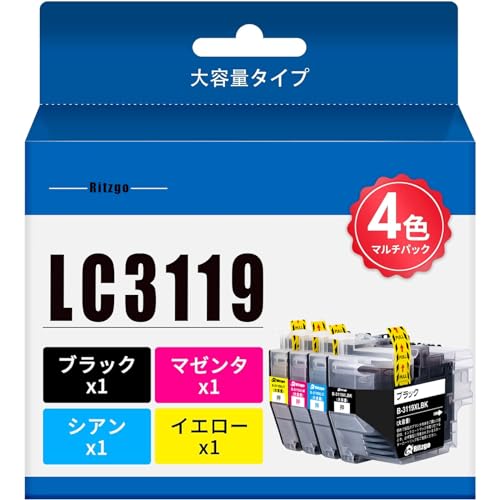 Amazon.co.jp: brother ブラザー用 LC3119-4PK 【4本セット(大容量