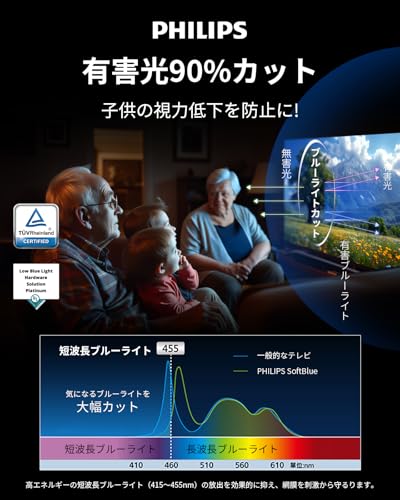 PHILIPS - チューナーレステレビ 43V型 4K UHD スマート テレビ 43