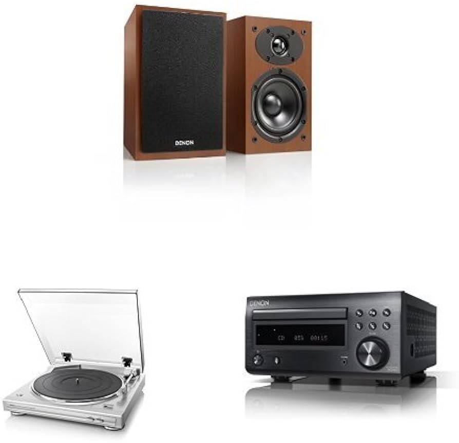 Amazon.co.jp: Denon レコードプレーヤー/スピーカーセット チェリー