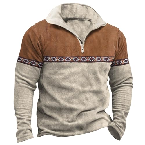 Amazon.com: Mens Western Aztec 1/4 Zip Sweatshirts Casual Long