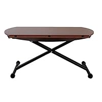 Amazon.co.jp: 大川家具 東馬 昇降テーブル ブラウン 120cm幅 アイルス