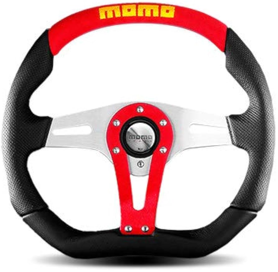 Amazon | MOMOステアリング トレック レッド 350mm