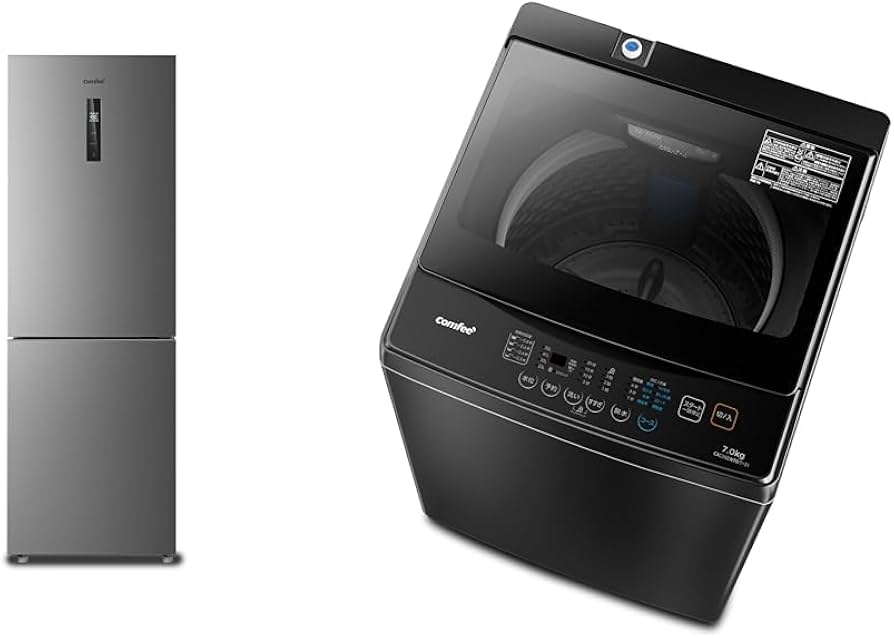 Amazon | 【家電セット 2点】 コンフィー(COMFEE') 冷蔵庫237L+洗濯機
