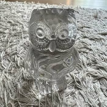マイセン ガラス フクロウ セット 置物 サイン刻印 透明グラス Meissen
