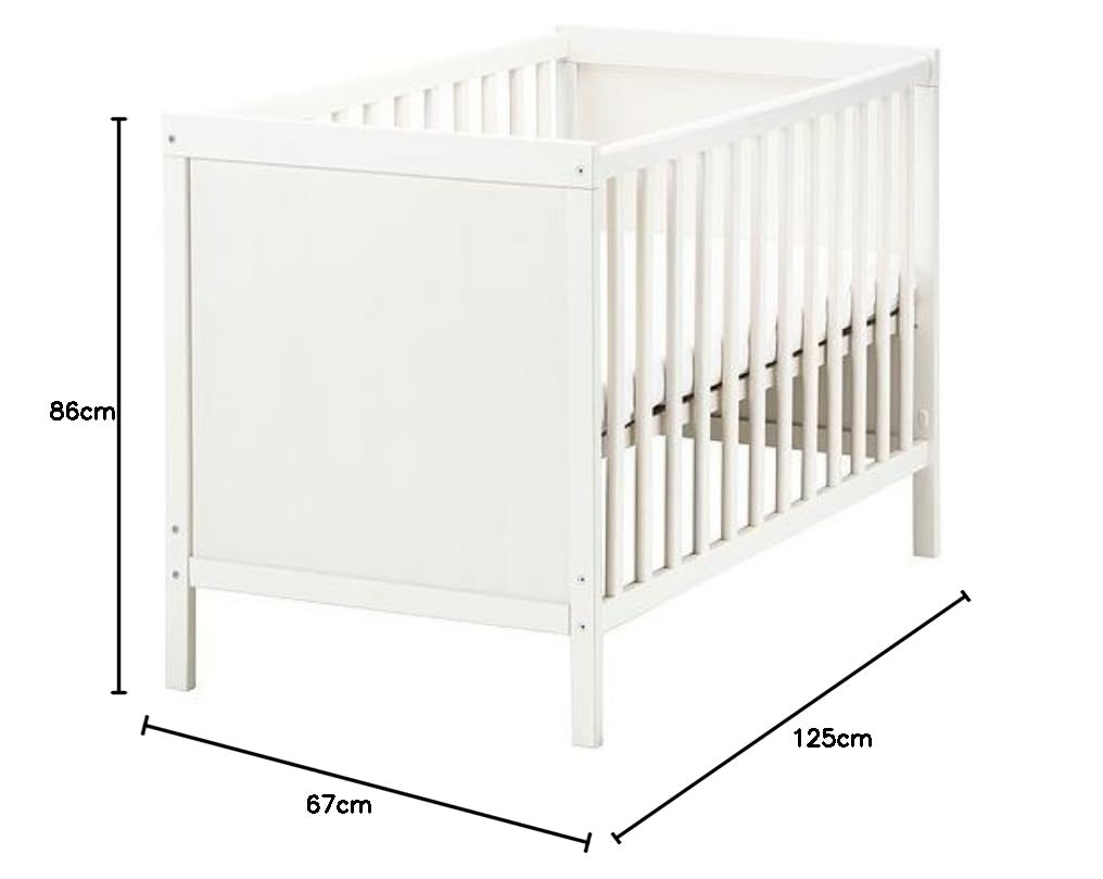 Amazon.co.jp: SUNDVIK ベビーベッド, ホワイト 003.721.56 : ベビー