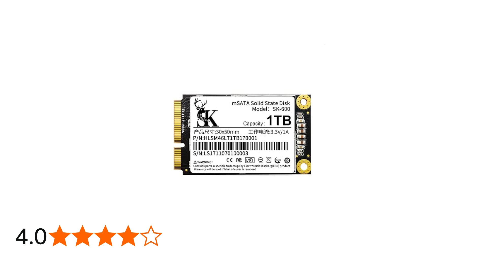 Amazon | mSATA 1TB SSD 3年保証 (1TB) | Incomparable | 内蔵SSD 通販