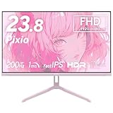 パステルブルーとパステルピンクの200Hz対応ゲーミングモニター - PC Watch