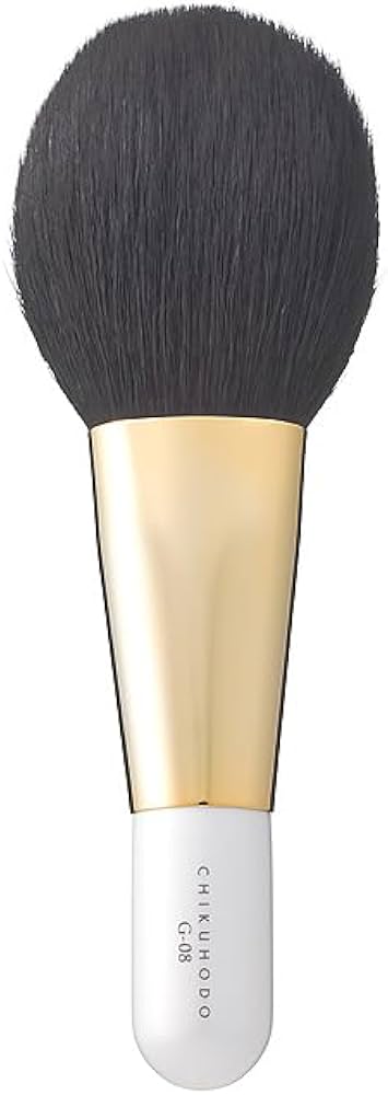 Amazon.co.jp: 熊野筆(化粧筆) 竹宝堂 パウダーブラシ 灰リス/粗光峰 G