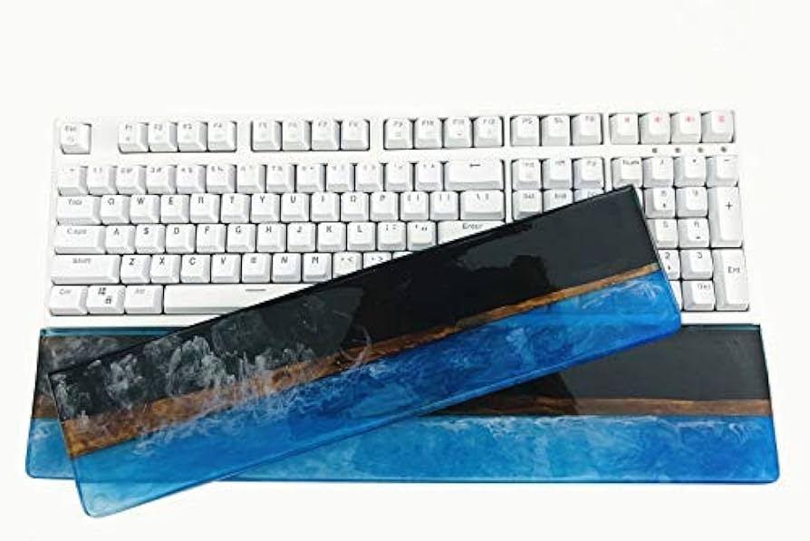 Amazon.com: Handmade Artisan Wood Resin Keyboard Wrist Rest Pad