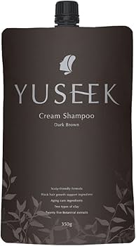 Amazon | YUSEEK クリームシャンプー 白髪用ヘアマニキュア 黒染め