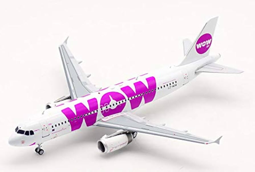 JFOX Iceland WOW Air Airbus A320 LZ-WOW 1/200 diecast plane model