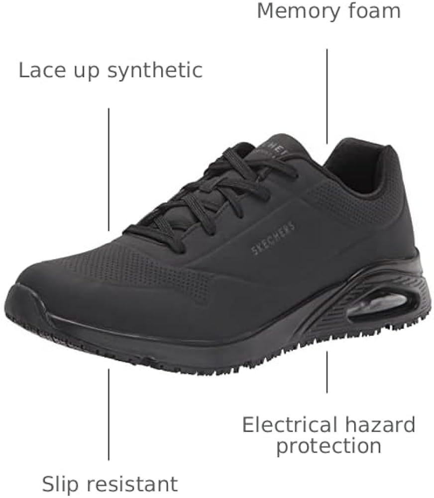Amazon.com | Skechers Men's Skechers Work 200054 P, Black, 7