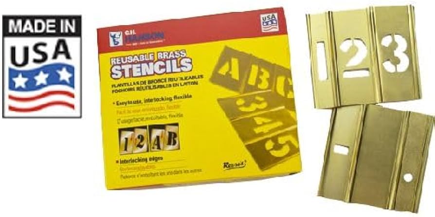 Amazon.co.jp: Hanson 4 Interlocking Numbers Stencil Set by C.H.