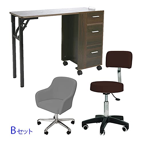 Amazon.co.jp: 収納 キャスター付折りたたみテーブル3点セット