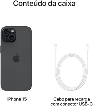 Apple iPhone 15 (128 GB) — Preto | Amazon.com.br