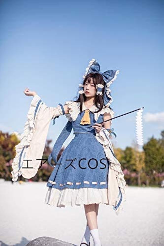 Amazon.co.jp: [Rianpesn] Project 博麗霊夢 青霊夢 コスプレ衣装 風