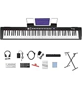 Amazon | Starfavor 電子ピアノ 88 鍵盤は LED ディスプレイで設計され