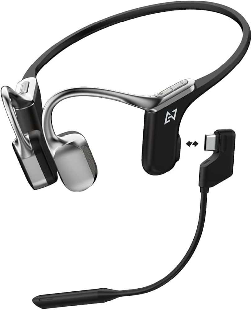 Amazon.co.jp: AVIOT WB-E1M 骨伝導 ヘッドセット ブルブームマイク同