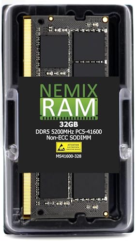 Amazon.co.jp: NEMIX RAM 32GB (1X32GB) DDR5 5200MHz PC5-41600 2Rx8