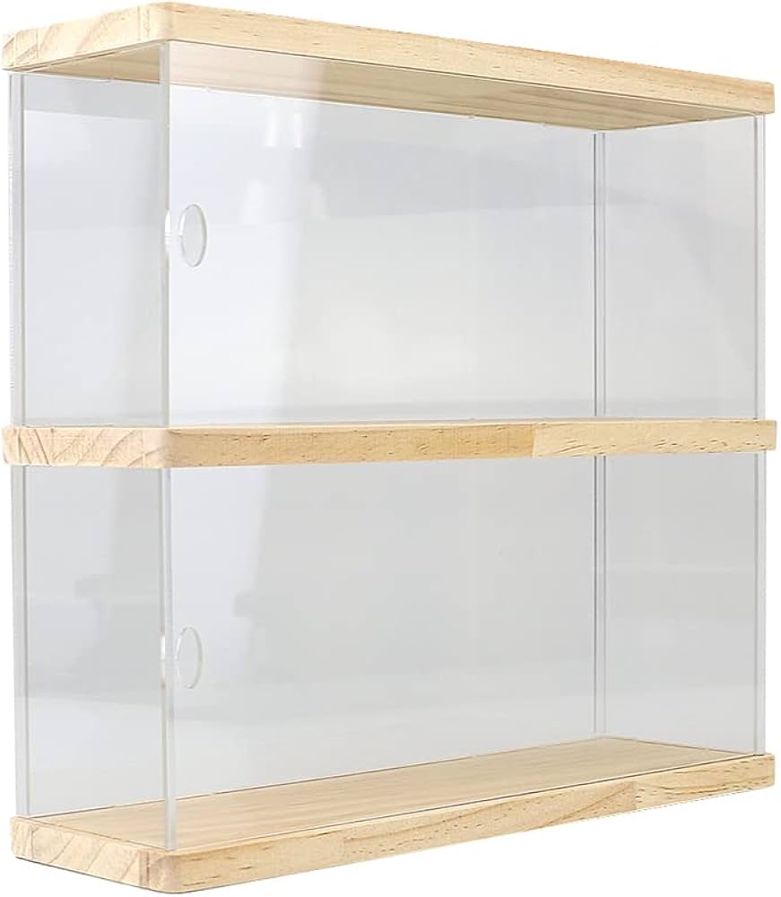 Amazon | コレクションケース フィギュアケース 2段 横開き 模型 展示