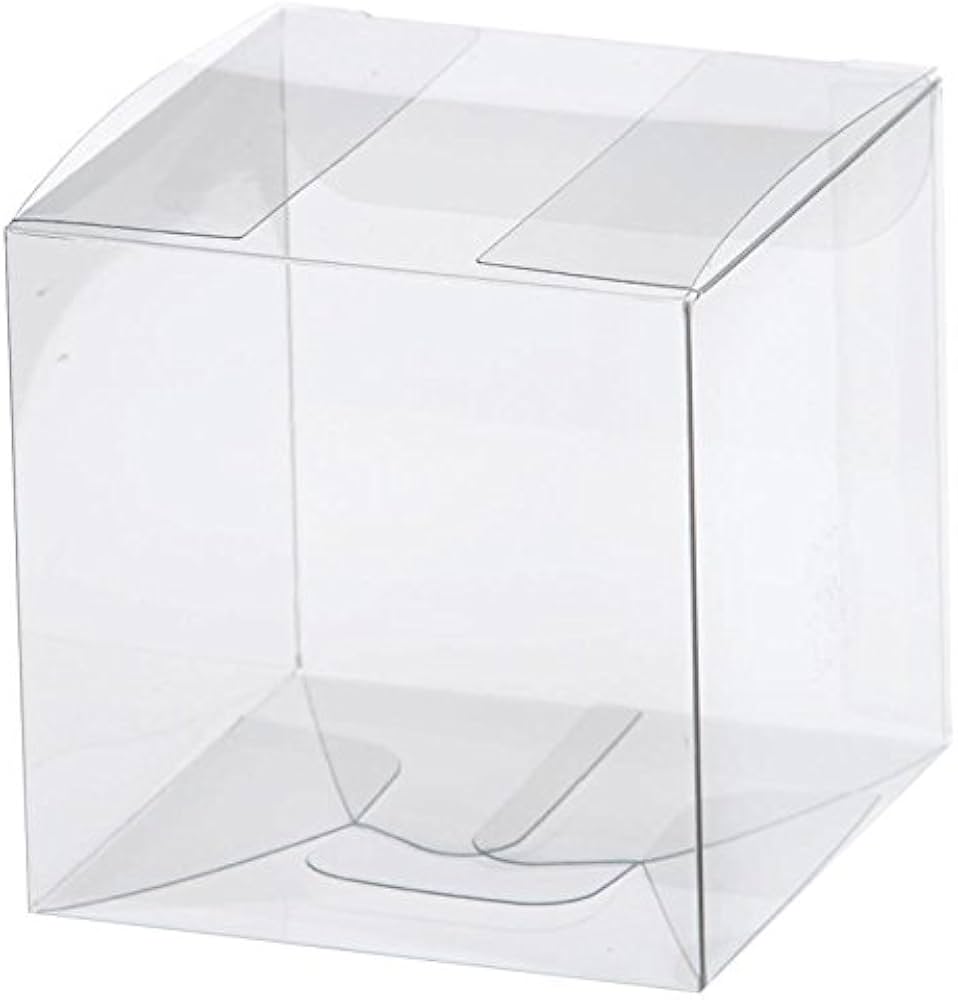 Amazon.co.jp: 井上紙業 ギフトボックス 正立方体 透明 PNN-70 [100枚