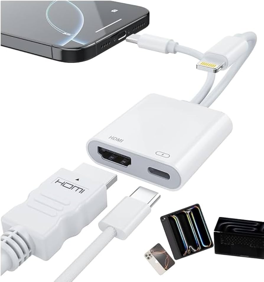 Amazon.com: USB-C and Lightning to HDMI Adapter for iPhone ipad to