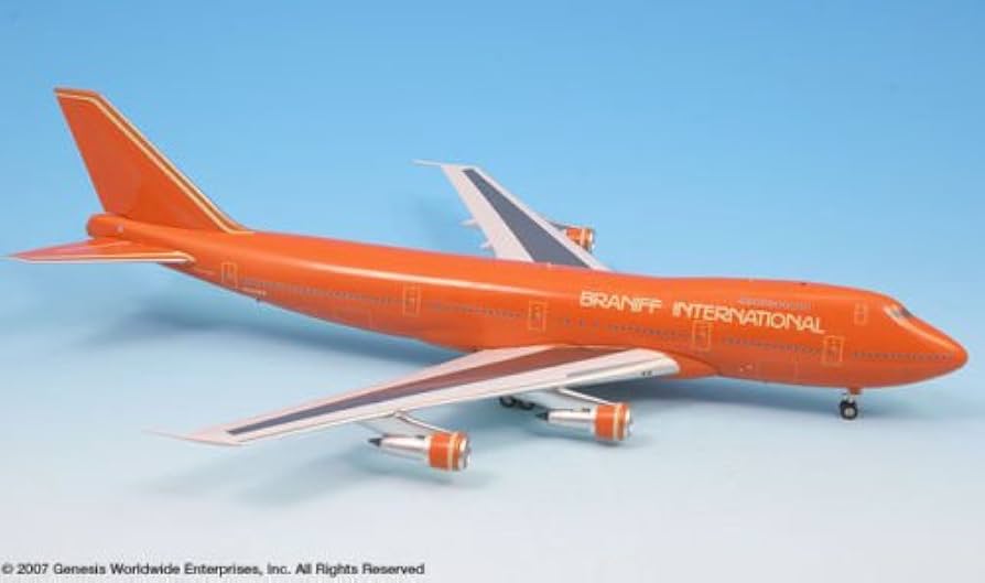 Amazon.com: Flight Miniatures Inflight 200 Braniff Ultra Orange