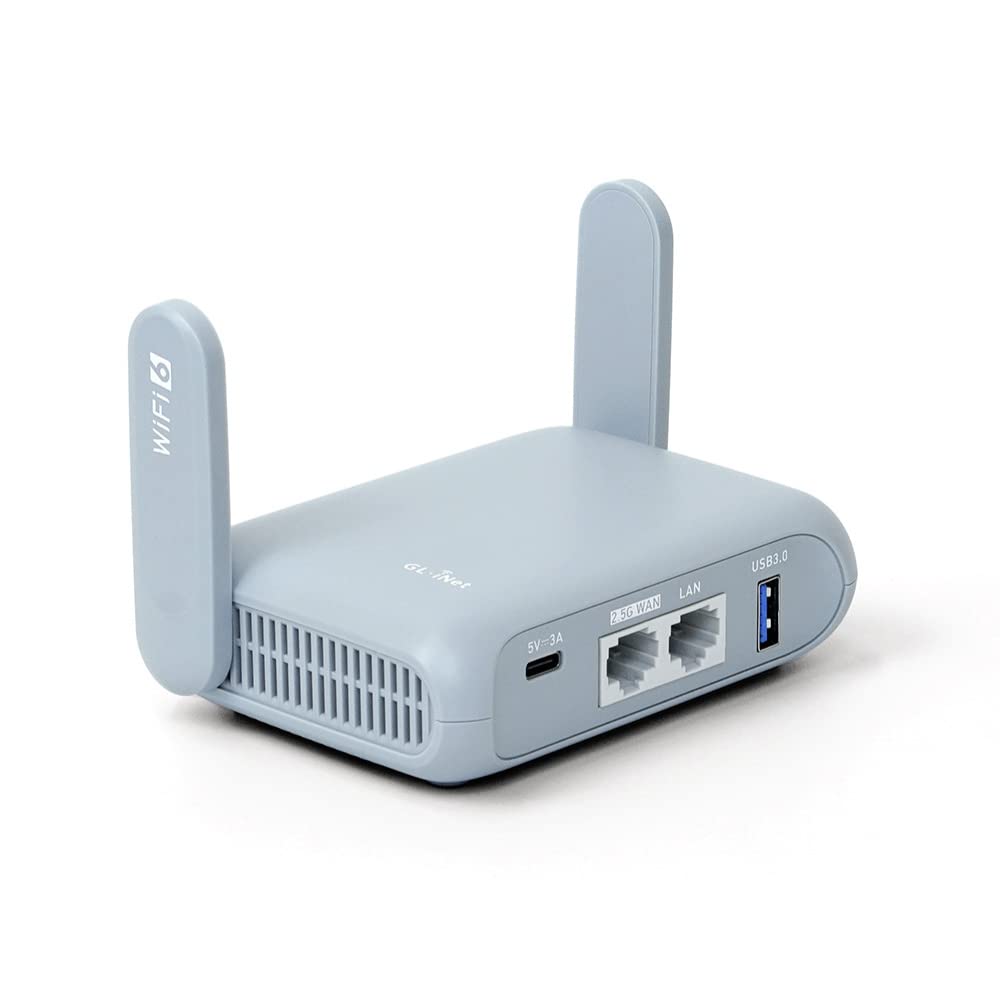 GL.iNet Roteador Wi-Fi 6 portátil pequeno GL-MT3000 (Beryl AX