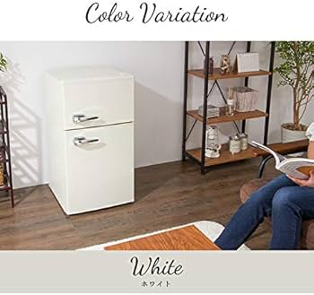Amazon.co.jp: simplus レトロ 冷蔵庫 85L 2ドア 幅45.3cm 右開き 小型