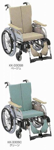 パラマウントベッド 車椅子 330Sシリーズ KK-330SA オレンジ 座幅36