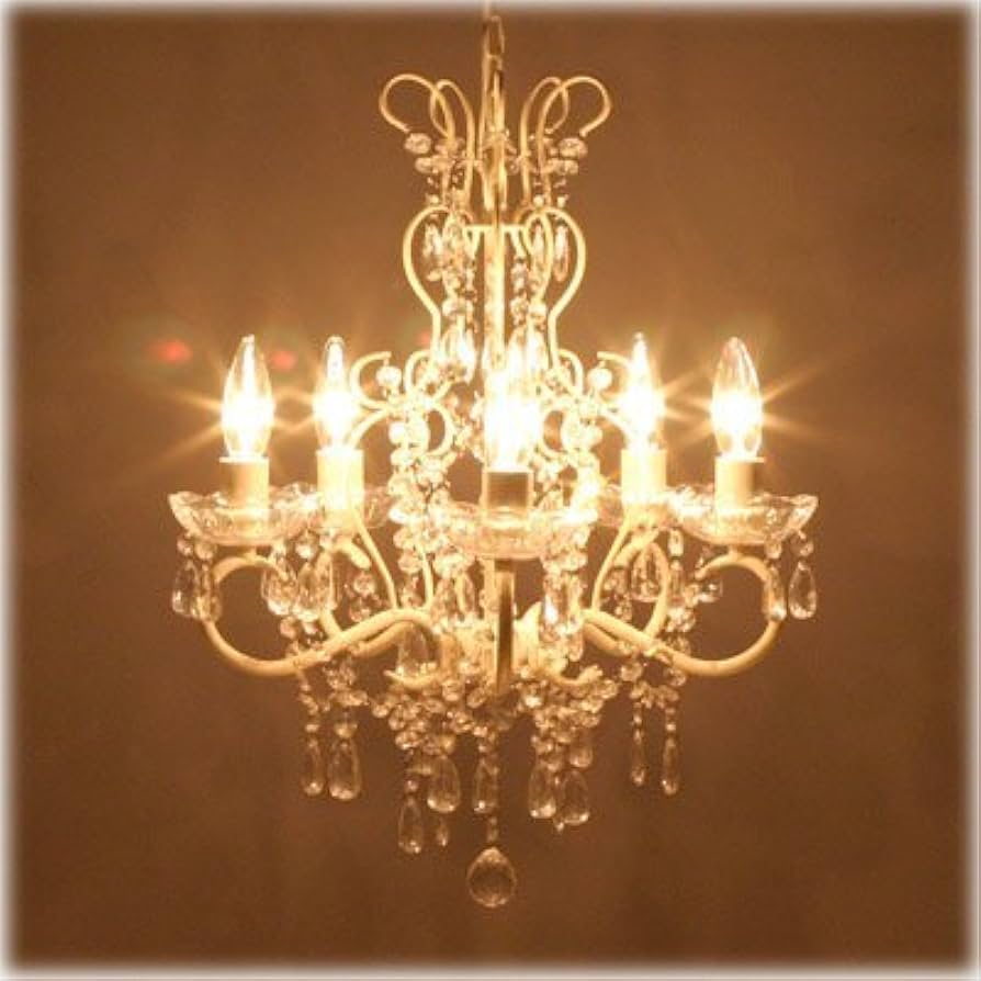 シャンデリア Alice 5灯 クリーム色 LED対応 照明 Amazon