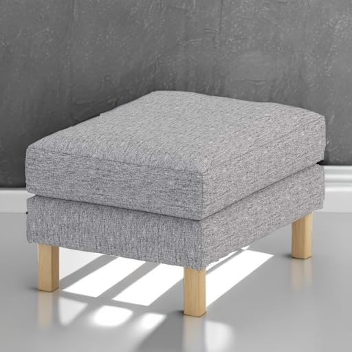 IKEA カルルスタードグレー ファブリック オットマン