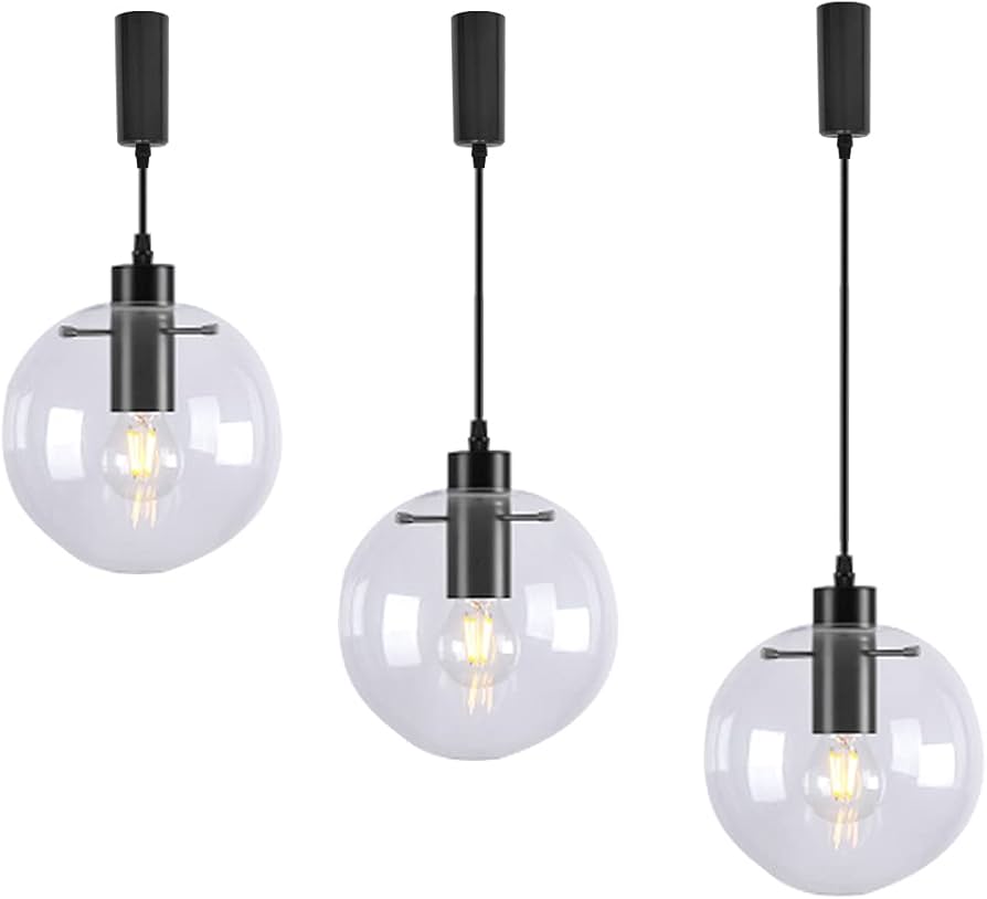 Kiven 3個セット ペンダントライト クリアガラス E26 Amazon.co.jp