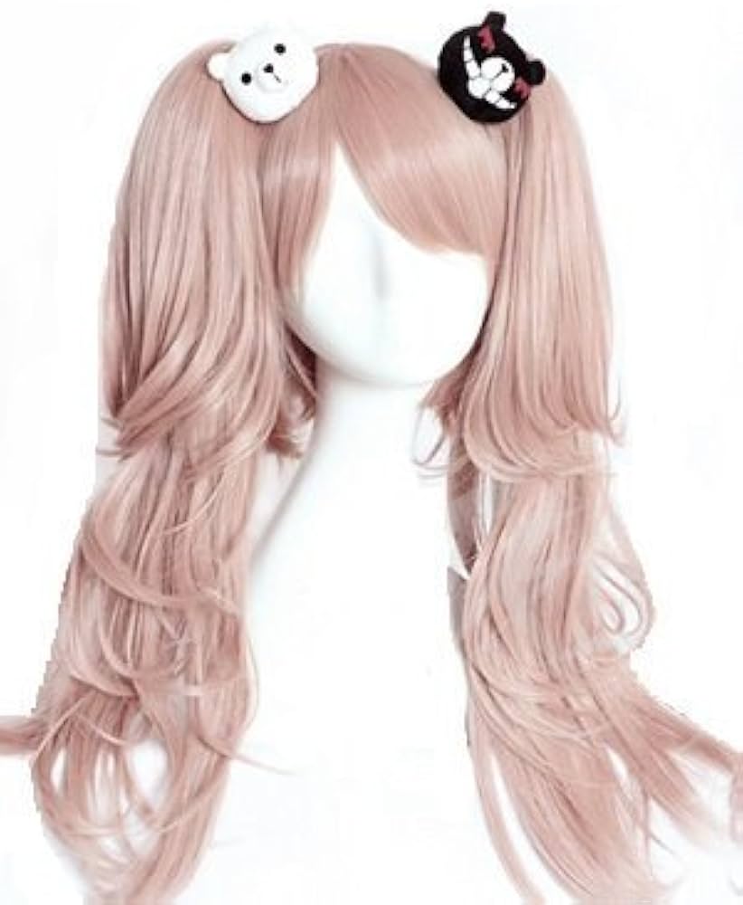Amazon.co.jp: 江ノ島盾子 ウィッグ ヘアネット&モノクマ髪飾り付き