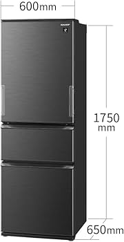 Amazon | シャープ 冷蔵庫 幅60cm 374L 両開き(どっちもドア) SJ-PW37K