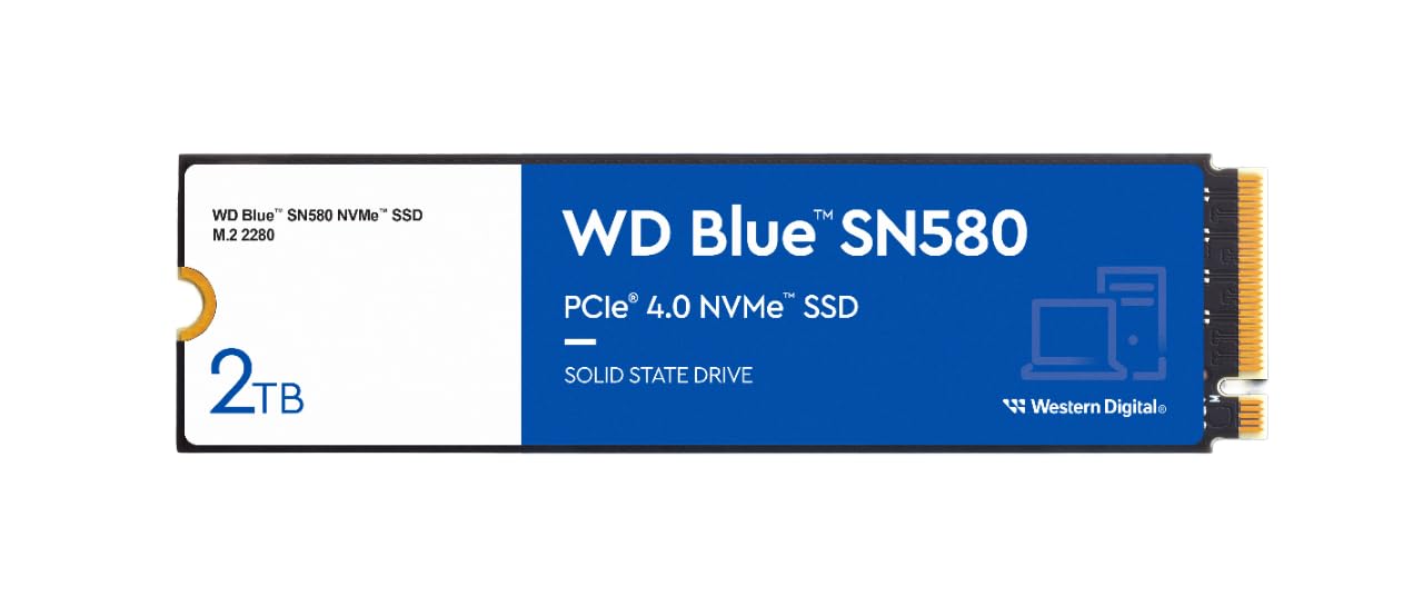 Western Digital 2TB WD Mavi SN580 NVMe Dahili Katı Hal Sürücüsü