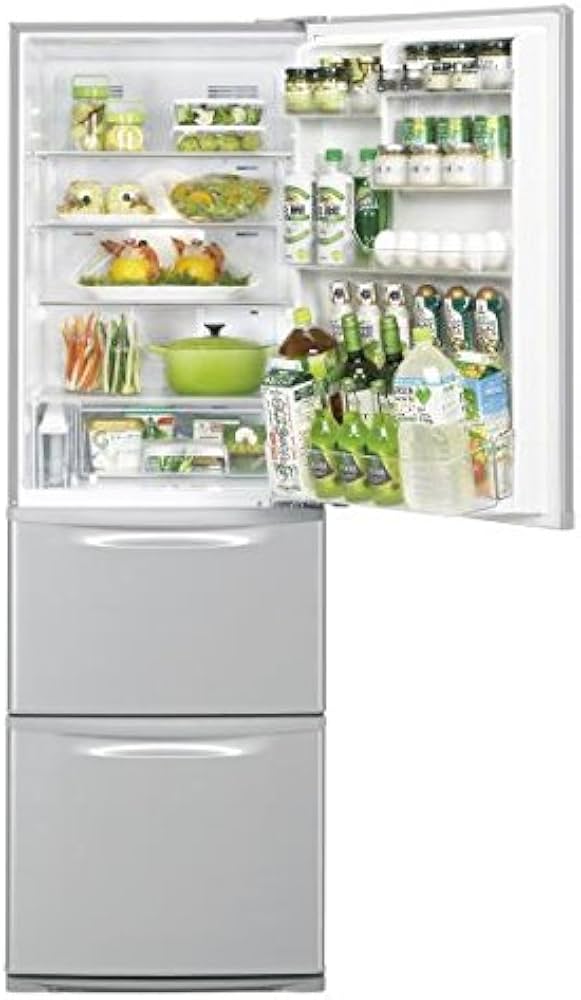 Amazon.co.jp: パナソニック 365L 3ドア冷蔵庫（シャイニングシルバー