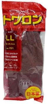 Amazon.co.jp: TOWA トワロン 天然ゴム手袋 ブラウン No.151 LL 5双入