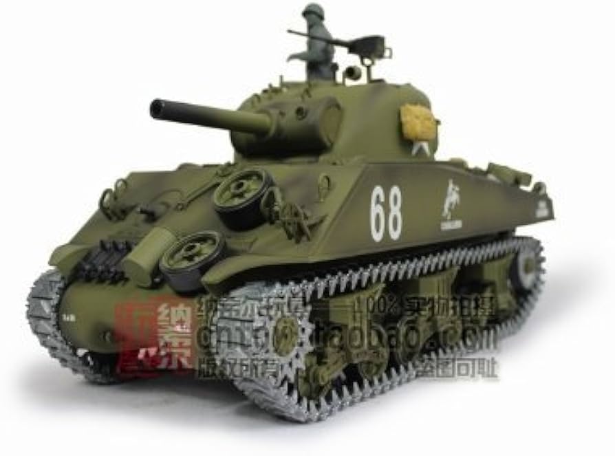 Amazon.com: 1/16 US M4A3 Sherman Tank (105mm Howitzer) Air Soft RC