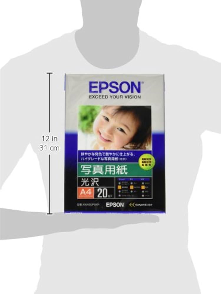 Amazon | エプソン コピー用紙 写真用紙 光沢 20枚 A4 KA420PSKR