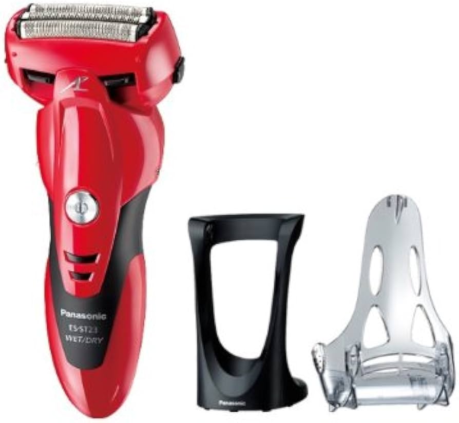 Amazon | パナソニック ラムダッシュ 3枚刃 赤 ES-ST23-R