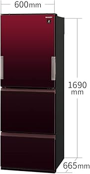 Amazon | シャープ SHARP 冷蔵庫 SJ-GW35J-R プラズマクラスター(幅