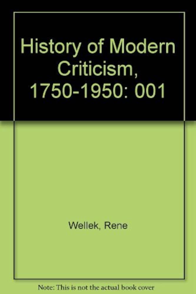 Amazon | History of Modern Criticism, 1750-1950 | Wellek, Rene