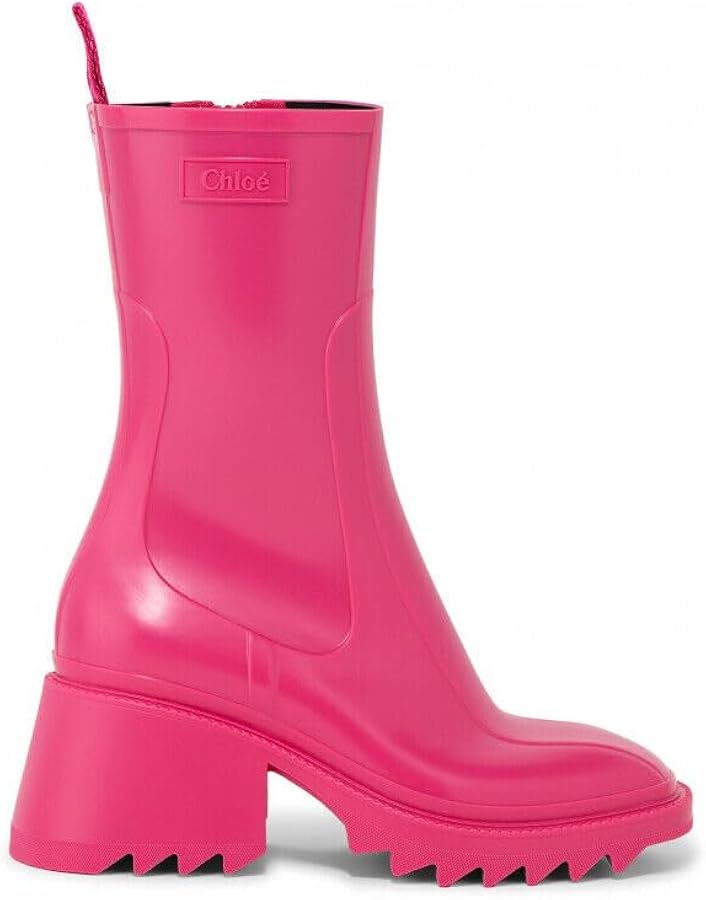 Amazon.com | Chloé Chloe Betty PVC Rain Boots Pink Size 37 | Rain