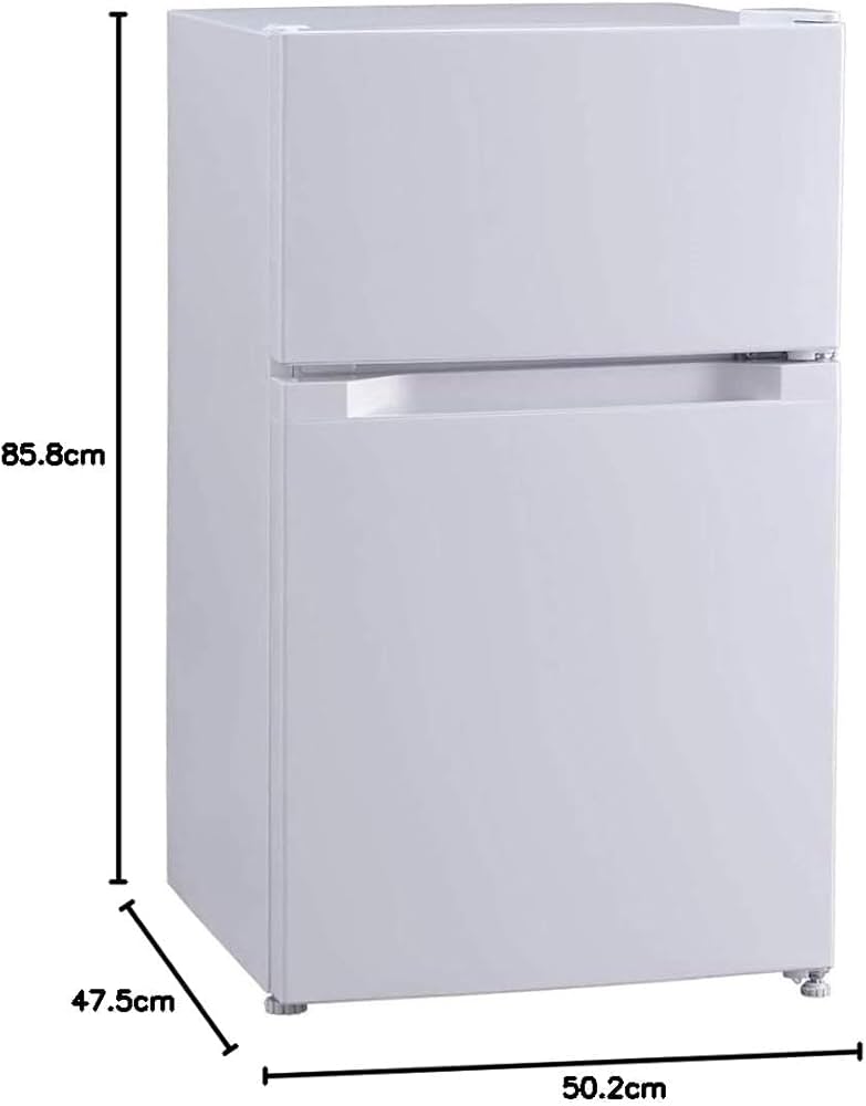 Amazon | 冷蔵庫 87L ホワイト 幅47cm 直冷式 1ドア 右開き | ノー