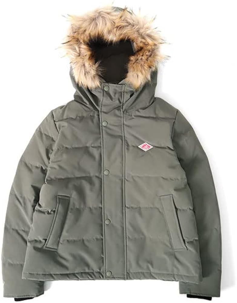 Amazon | [ダントン] ファー付 キルティング ショートダウンジャケット